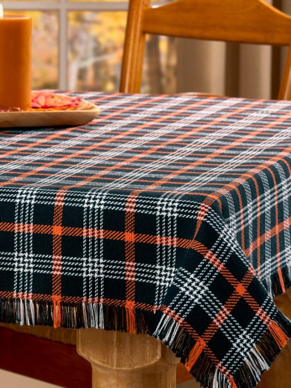 Vermont Country Store Mountain Weavers Hartland Halloween Tablecloth